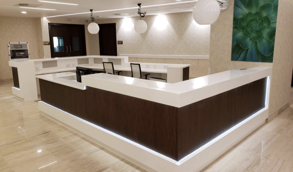 Intake Desk Custom Reception Desk Design & Casework | Hamilton Casework