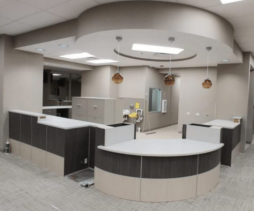 Intake Desk Custom Reception Desk Design & Casework | Hamilton Casework